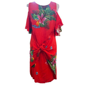 Pinko st. ipanema tropics crepe dress.